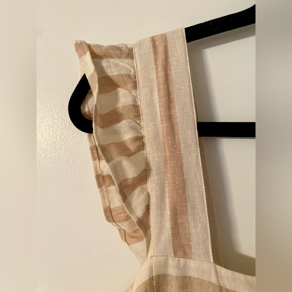 Draper James Maddie Babydoll Dress Women’s Size Medium linen Striped nautical - Picture 6 of 10